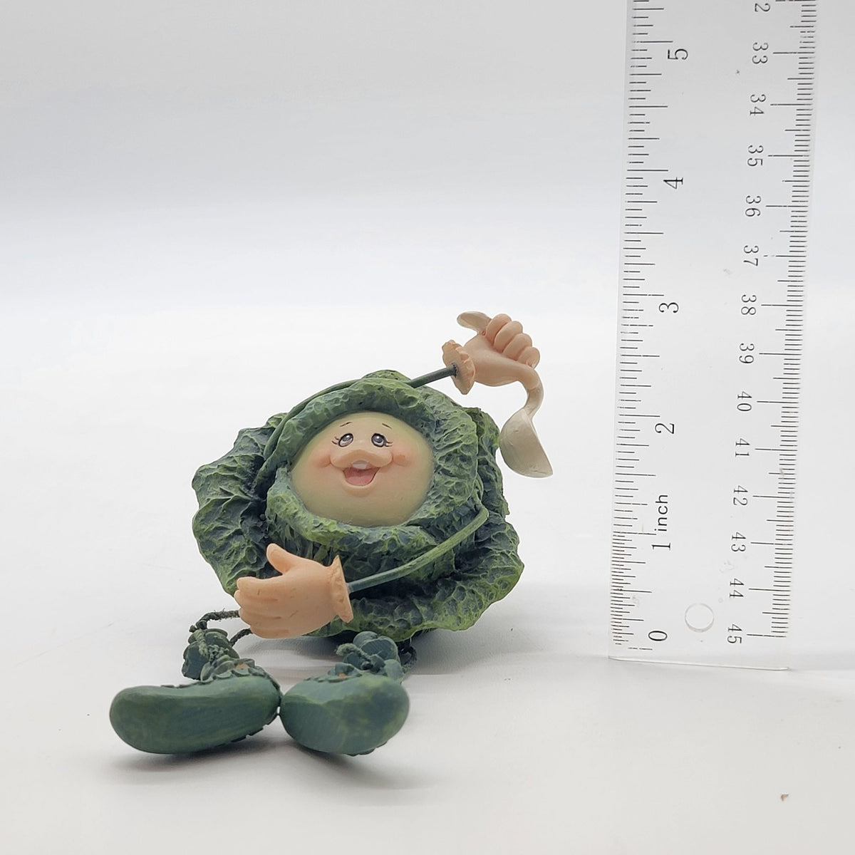 1980s Anthropomorphic Cabbage Shelf Sitter