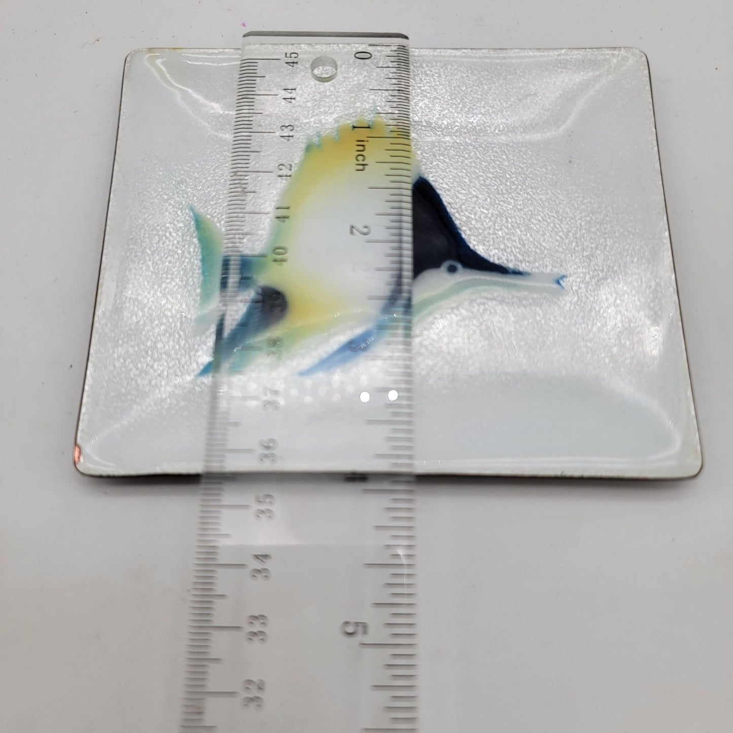 Vintage Japanese Tutanka Hinode Cloisonne Enamel Tray with Fish