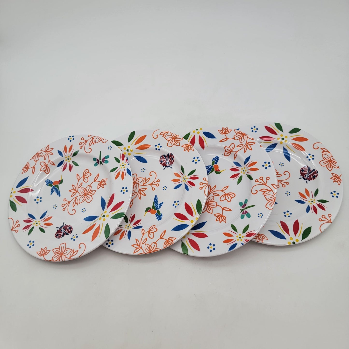 Temp-Tations Garden Melamine Plates Set Of 4