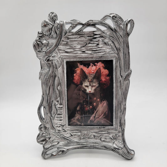 Art Nouveau Style Frame with Regal Cat
