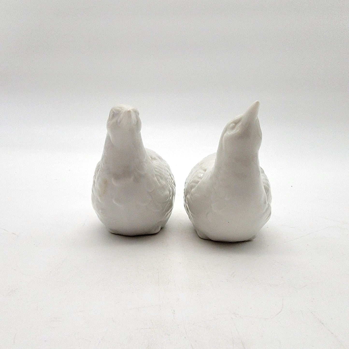 Pair of Vintage Japanese Porcelain Quail Figurines