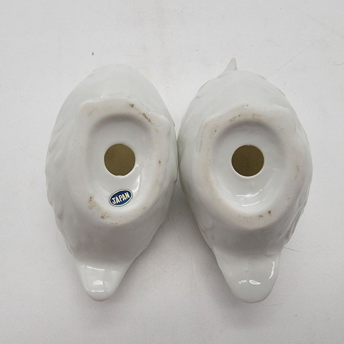 Pair of Vintage Japanese Porcelain Quail Figurines