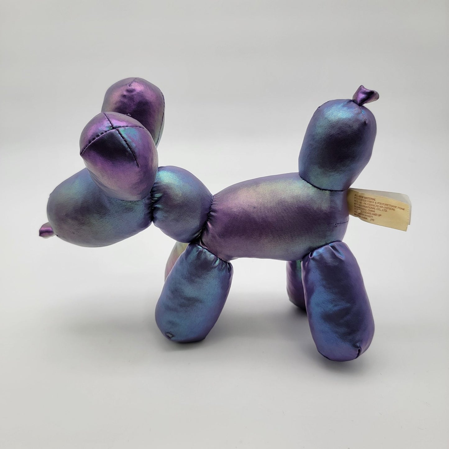 Metallic Purple Balloon Dog Plush