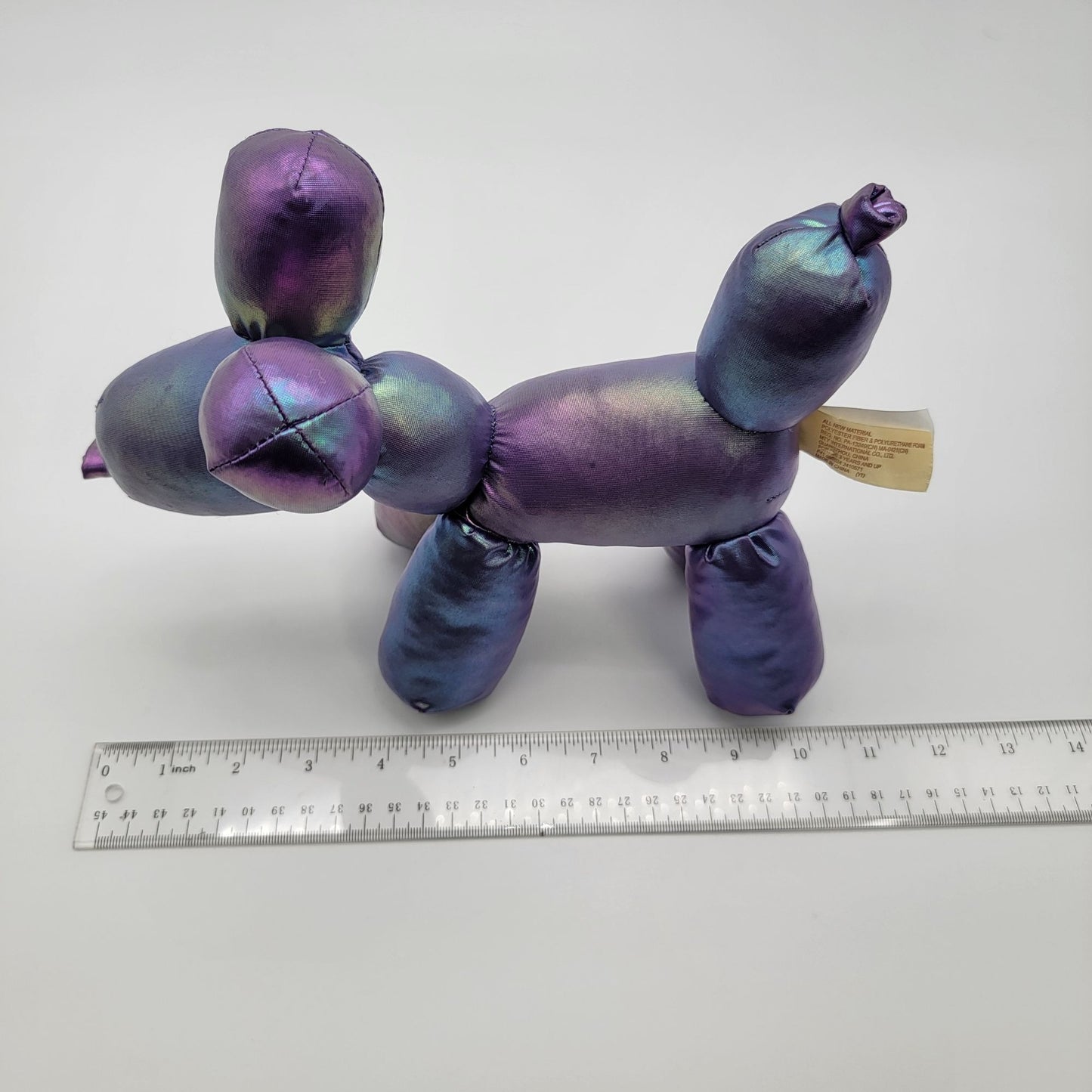 Metallic Purple Balloon Dog Plush
