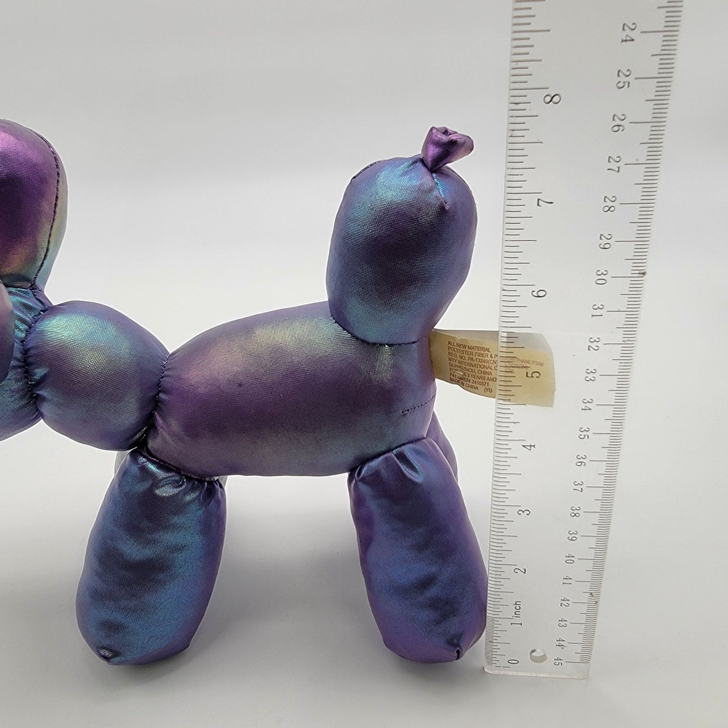 Metallic Purple Balloon Dog Plush