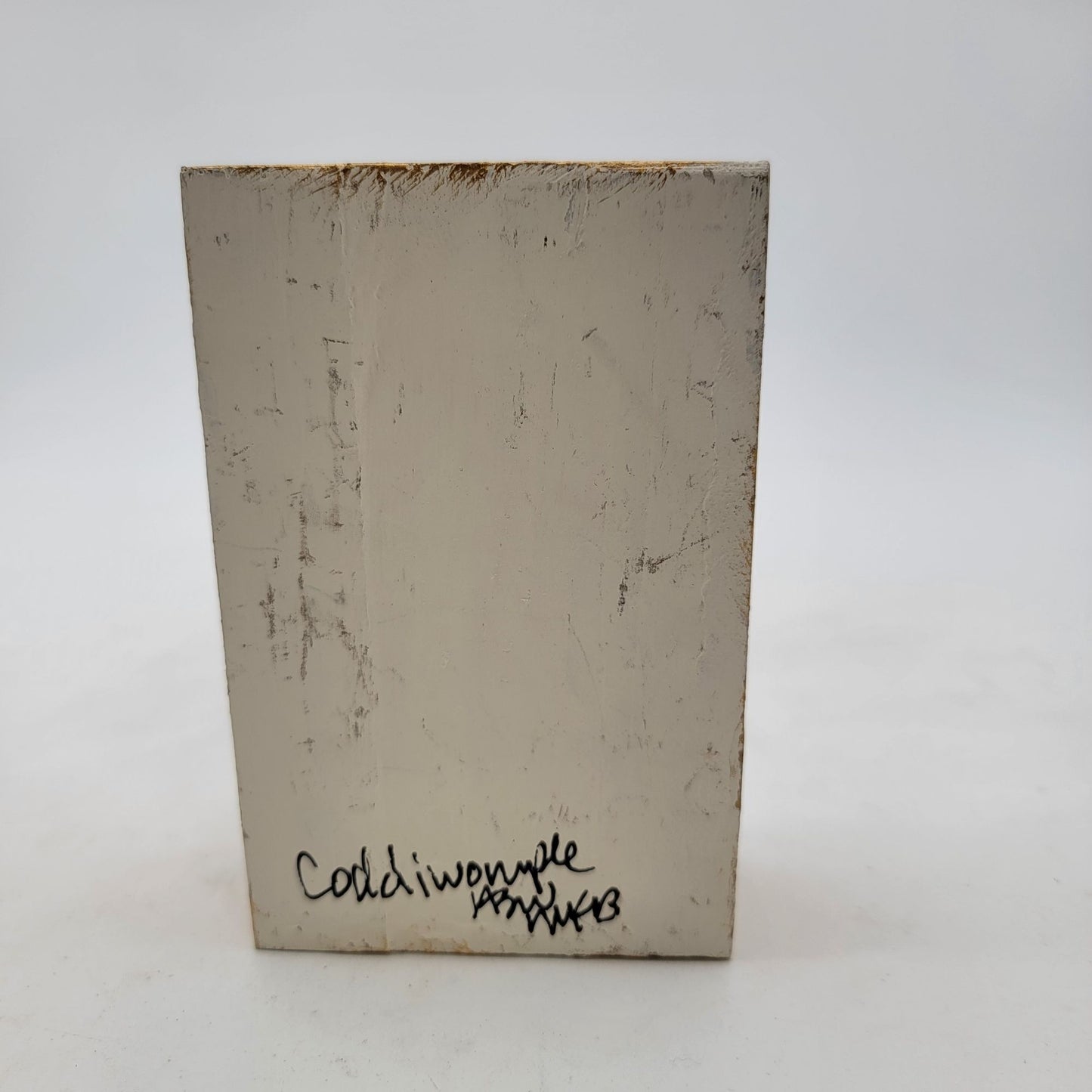 Coddiwomple Handcrafted Wood Cupcake Block Art With Heart Accent