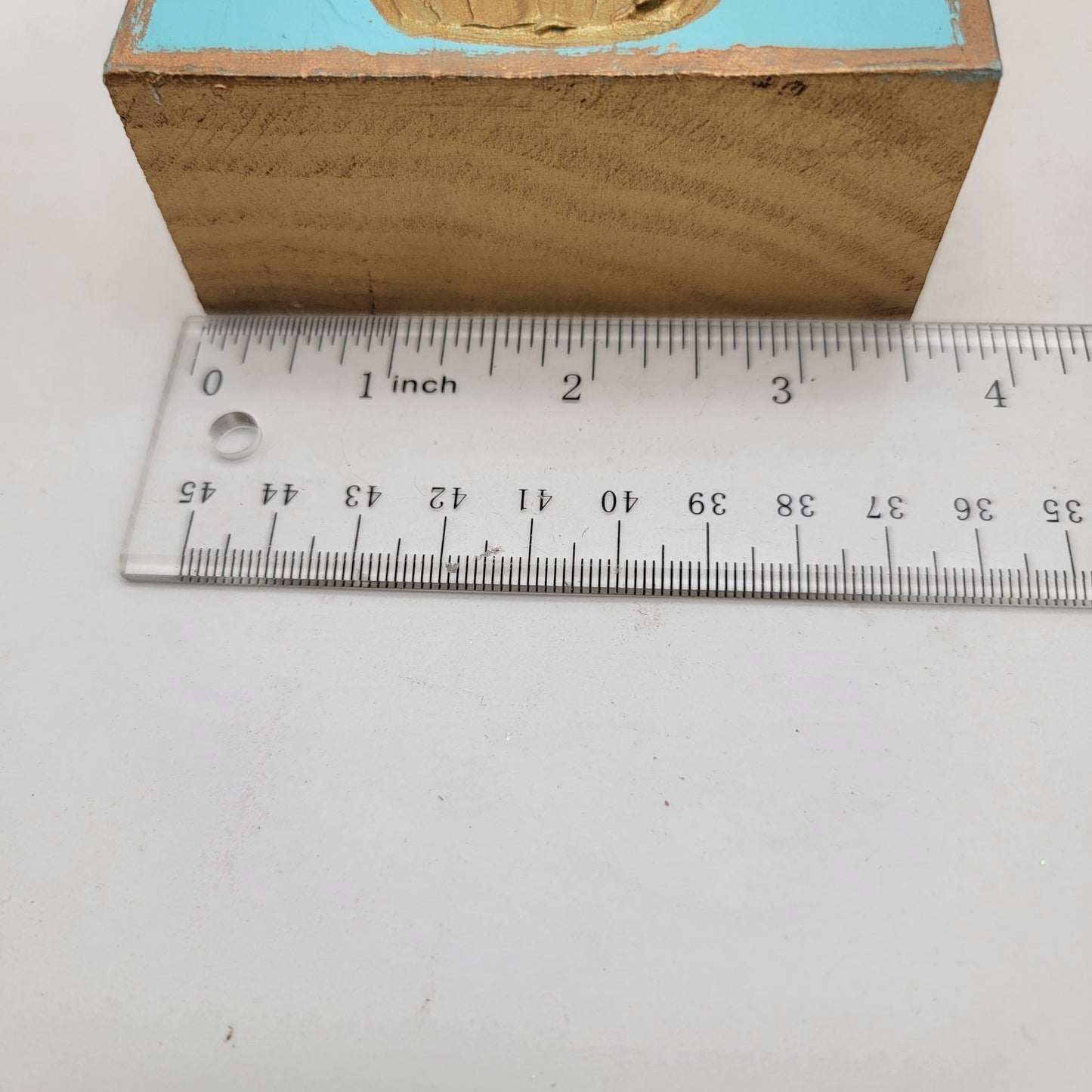 Coddiwomple Handcrafted Wood Cupcake Block Art With Heart Accent