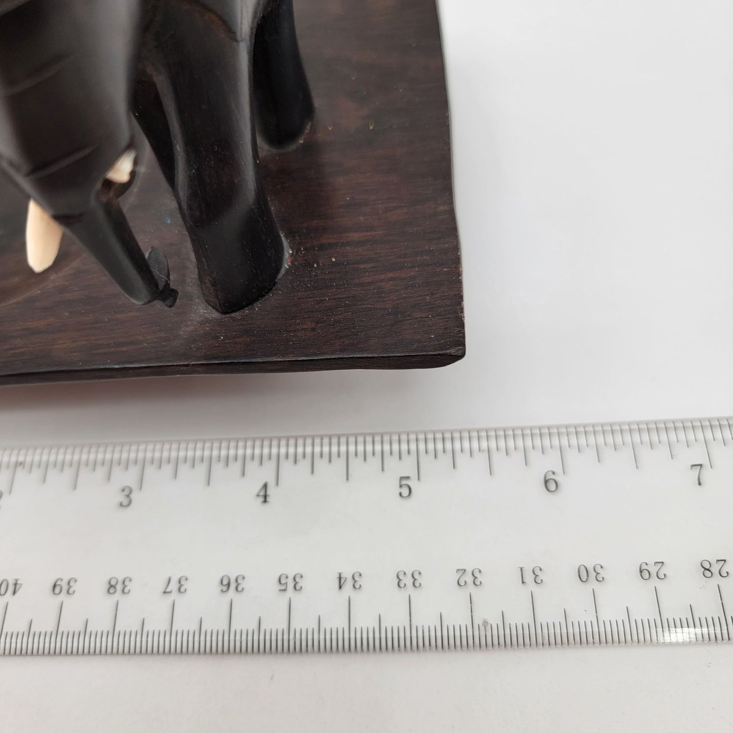 Vintage Carved Ebony Wood Elephant Ashtray