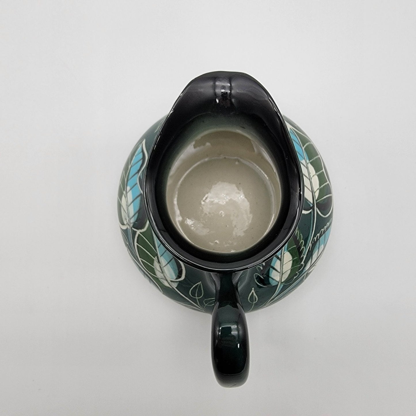 Vintage Sasha Brastoff Pottery Hand-Painted Leaf Pitcher