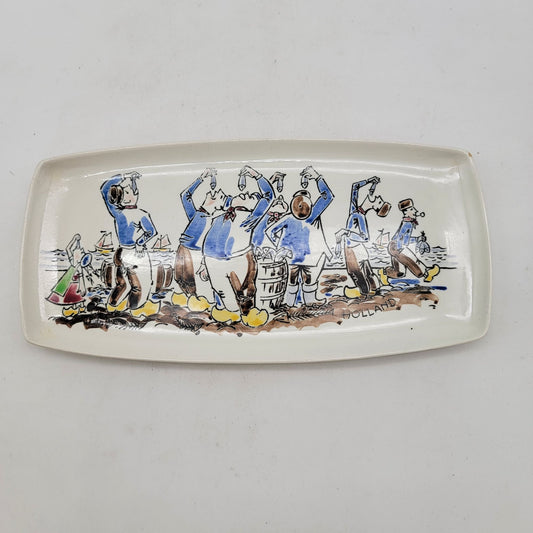 Vintage 1950s Koninklijk Goedewaagen Gouda Holland Fish Serving Plate