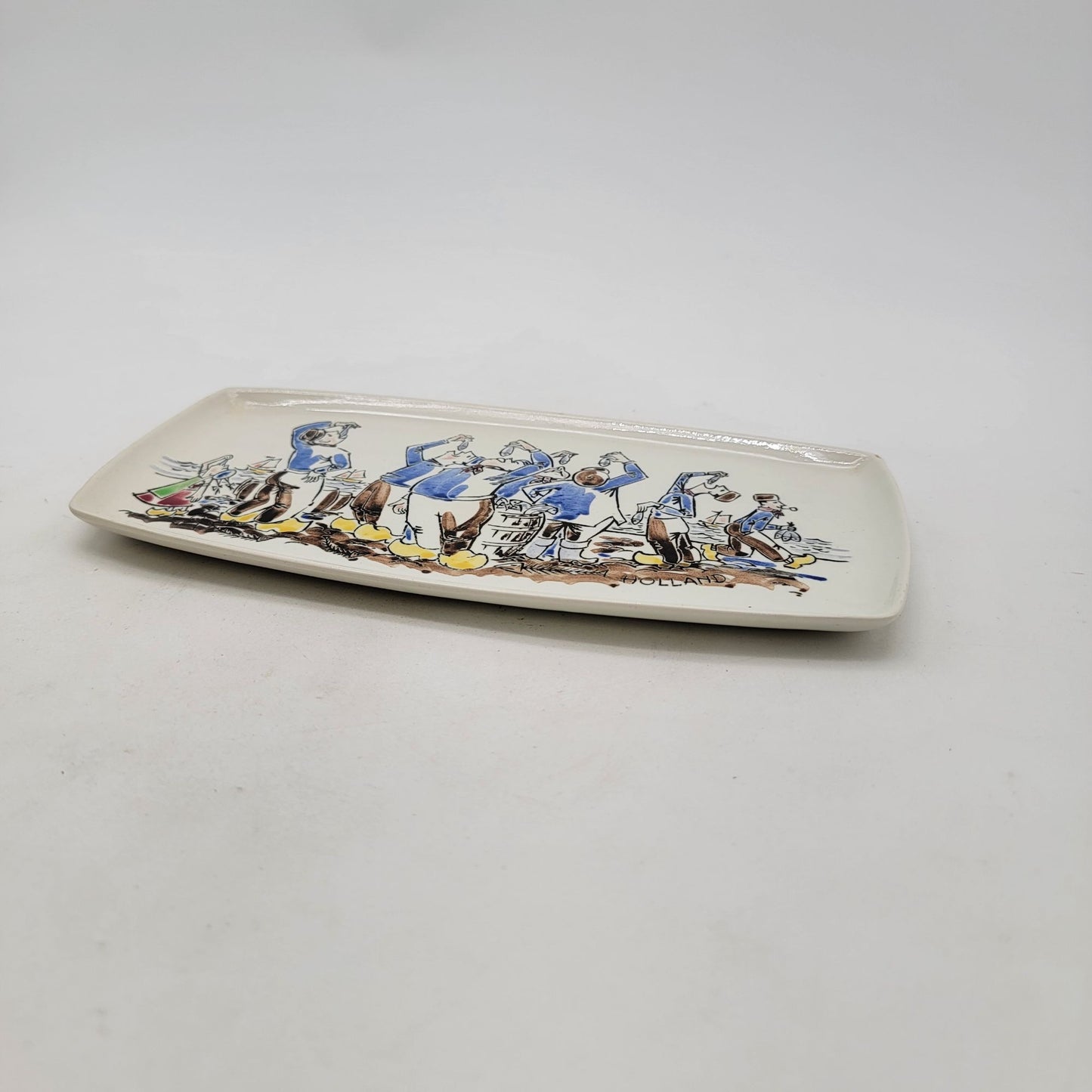 Vintage 1950s Koninklijk Goedewaagen Gouda Holland Fish Serving Plate