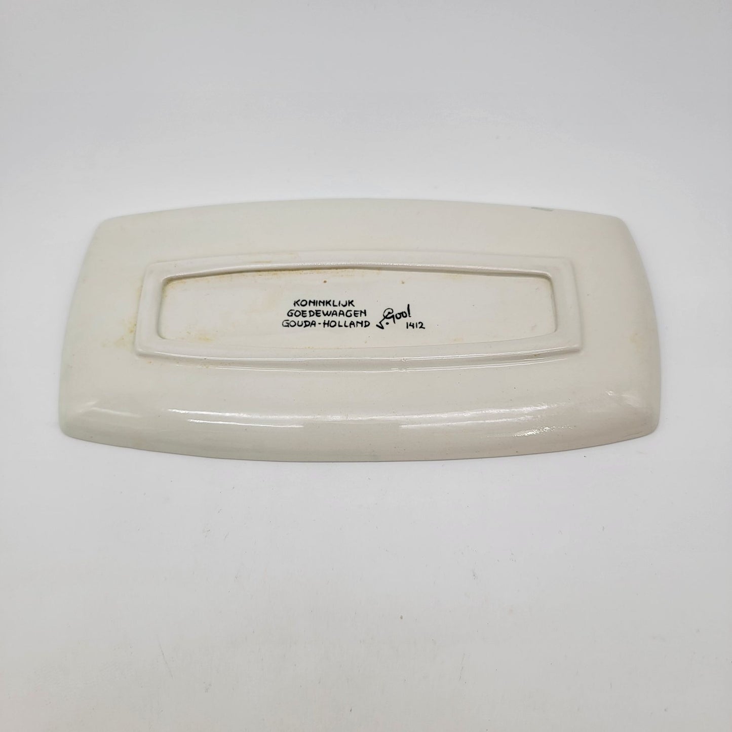 Vintage 1950s Koninklijk Goedewaagen Gouda Holland Fish Serving Plate