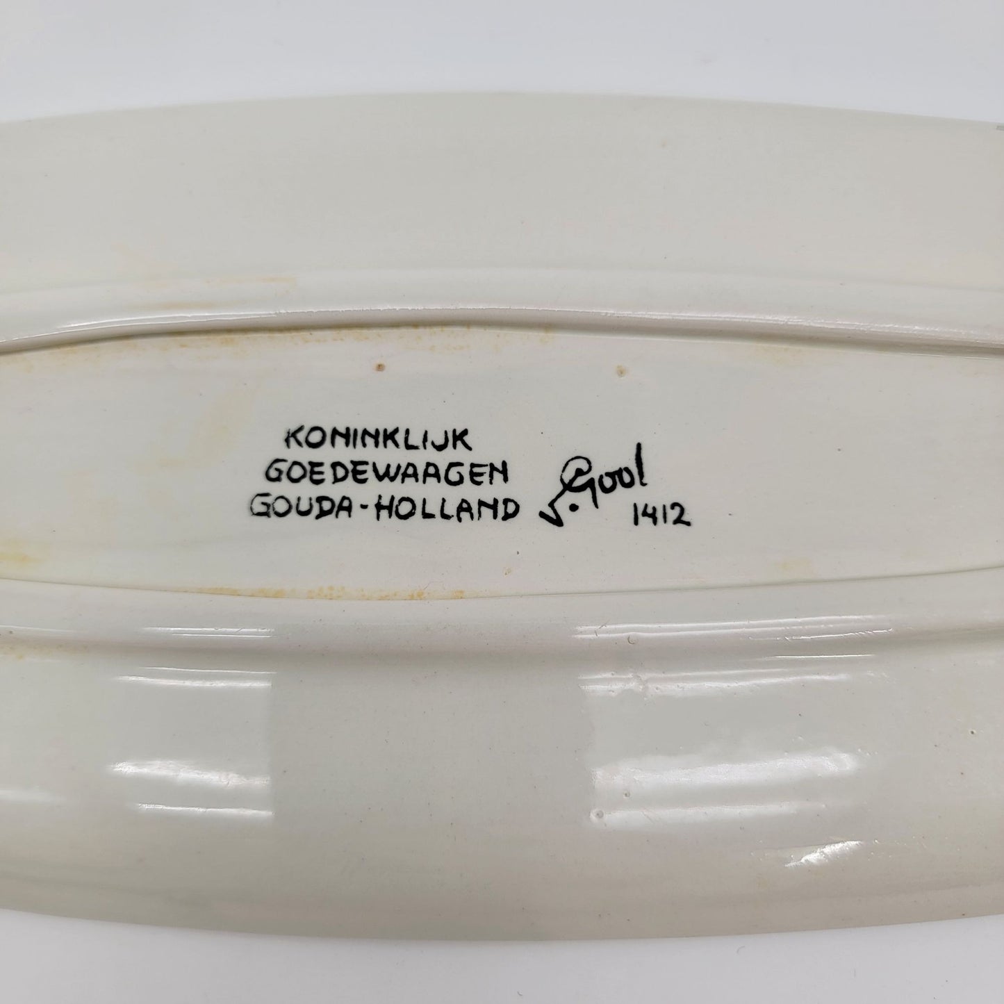Vintage 1950s Koninklijk Goedewaagen Gouda Holland Fish Serving Plate