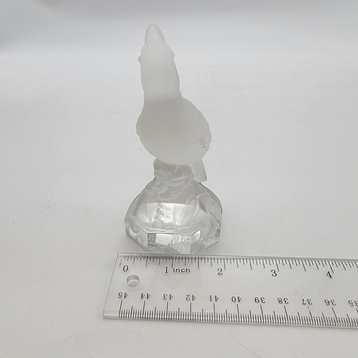Vintage Goebel Frosted Lead Crystal Toucan Bird Glass Figurine