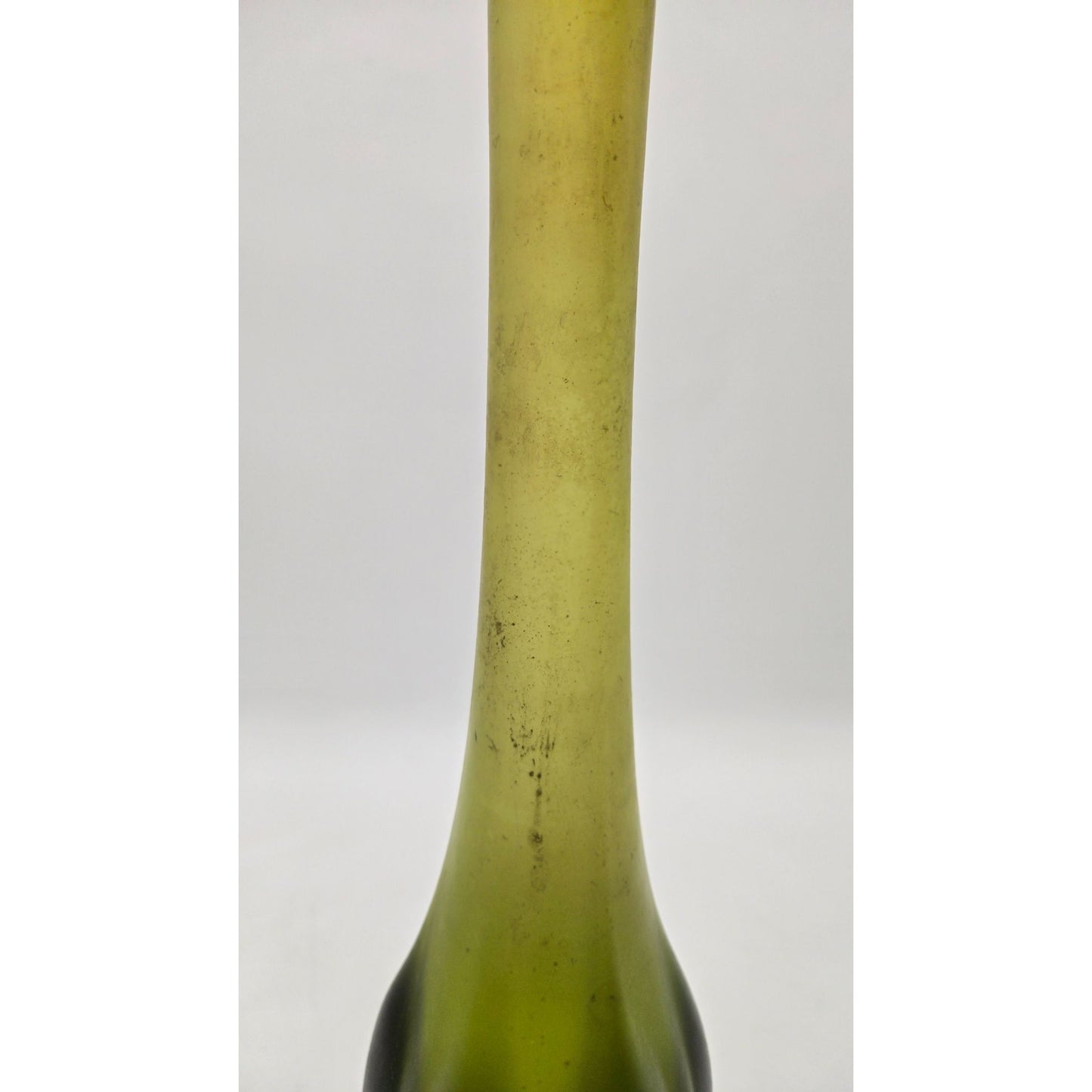 Vintage Viking Glass Green Swung Vase