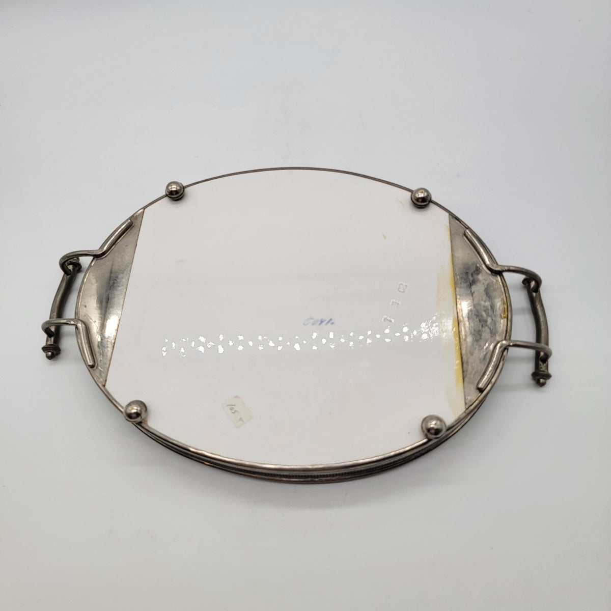 Vintage Delft Blue Porcelain Oval Serving Tray