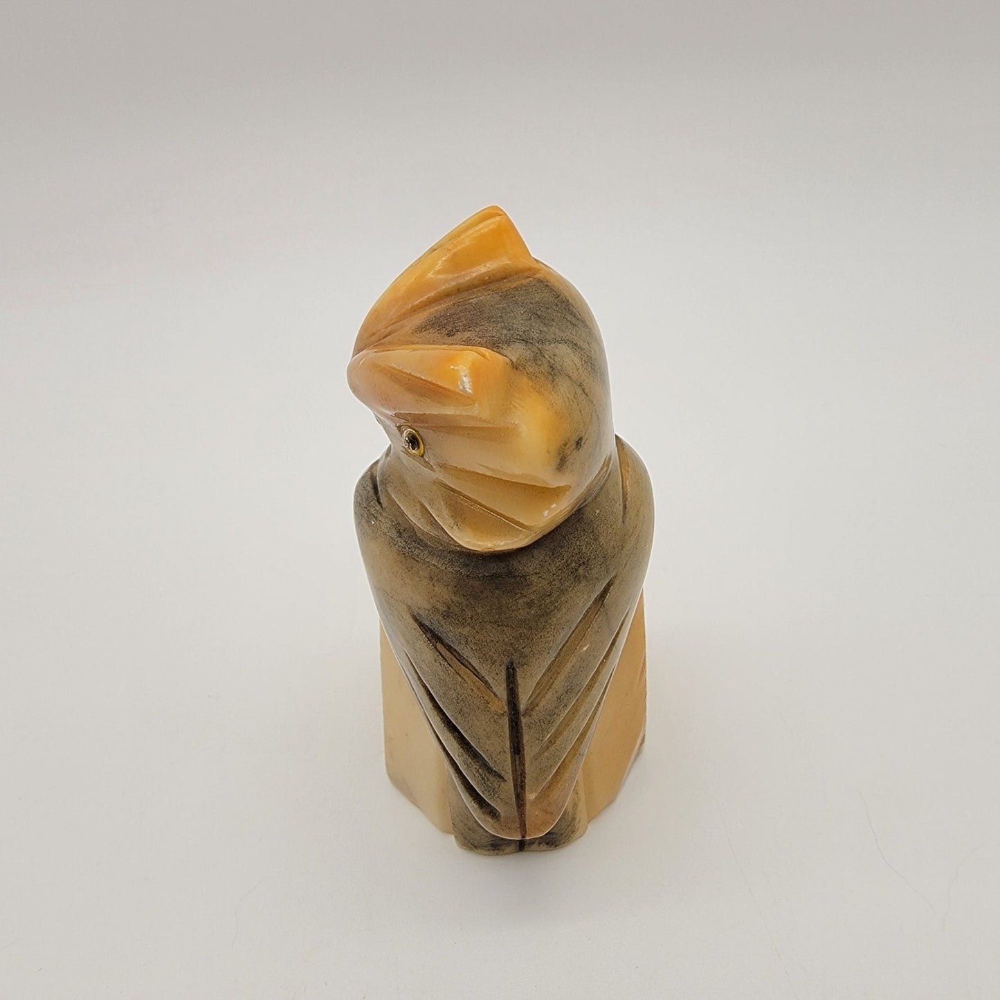Vintage Ducceschi Italian Alabaster Owl Sculpture