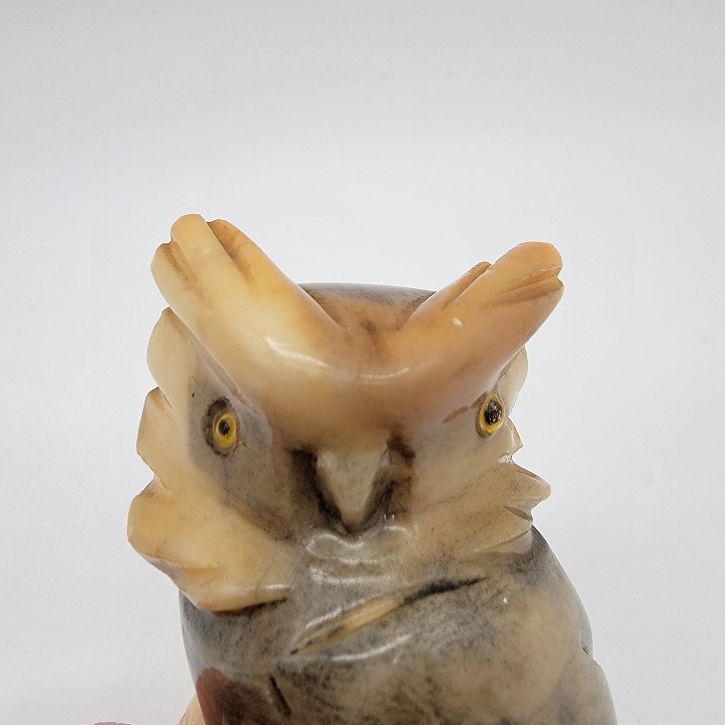 Vintage Ducceschi Italian Alabaster Owl Sculpture