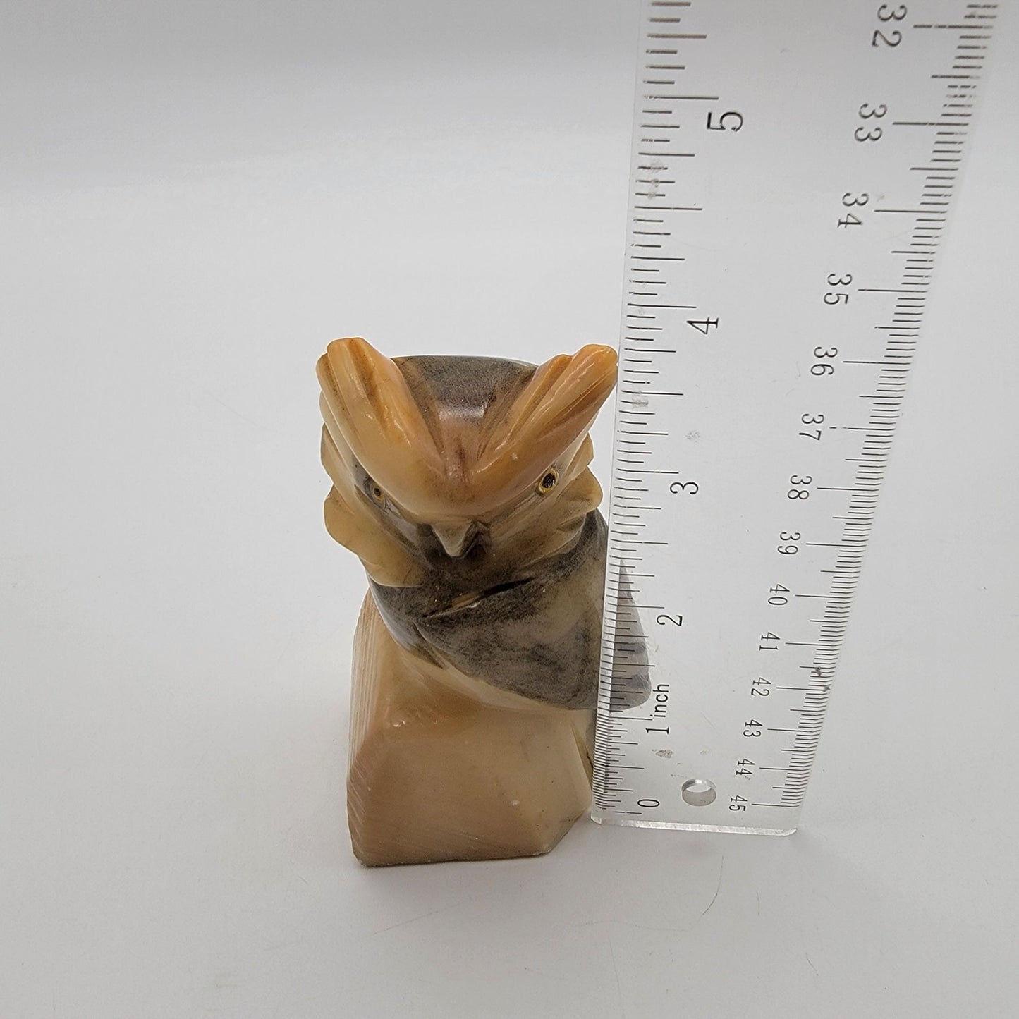Vintage Ducceschi Italian Alabaster Owl Sculpture