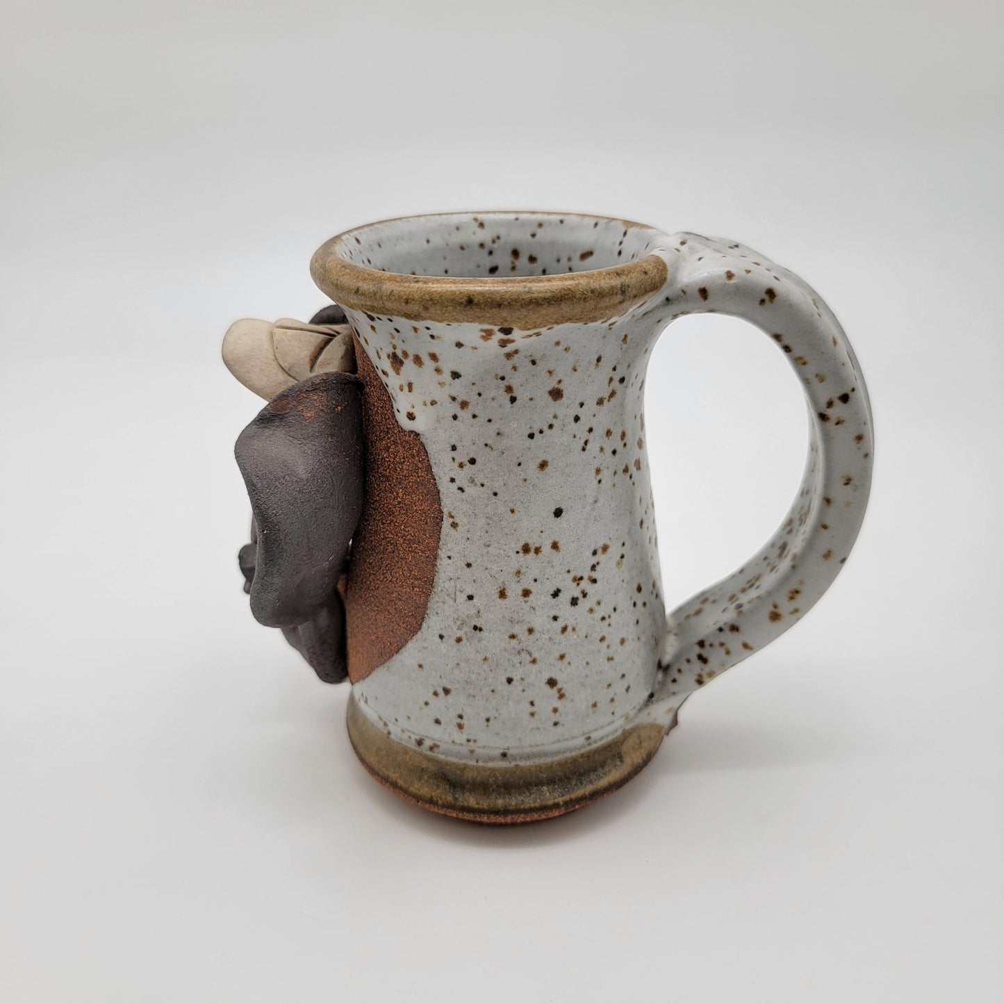 Vintage Signed Mahon Pottery Elephant Ugly Face Stoneware Mug