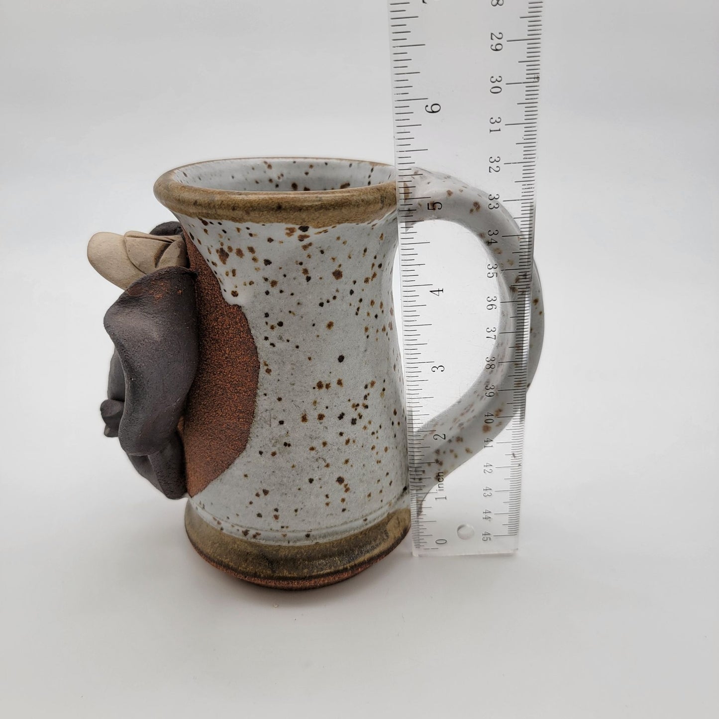 Vintage Signed Mahon Pottery Elephant Ugly Face Stoneware Mug