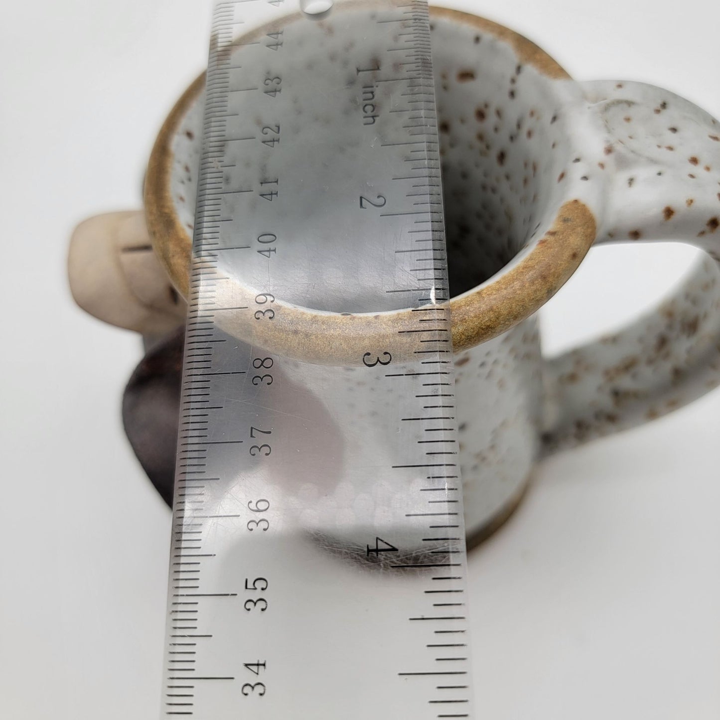 Vintage Signed Mahon Pottery Elephant Ugly Face Stoneware Mug