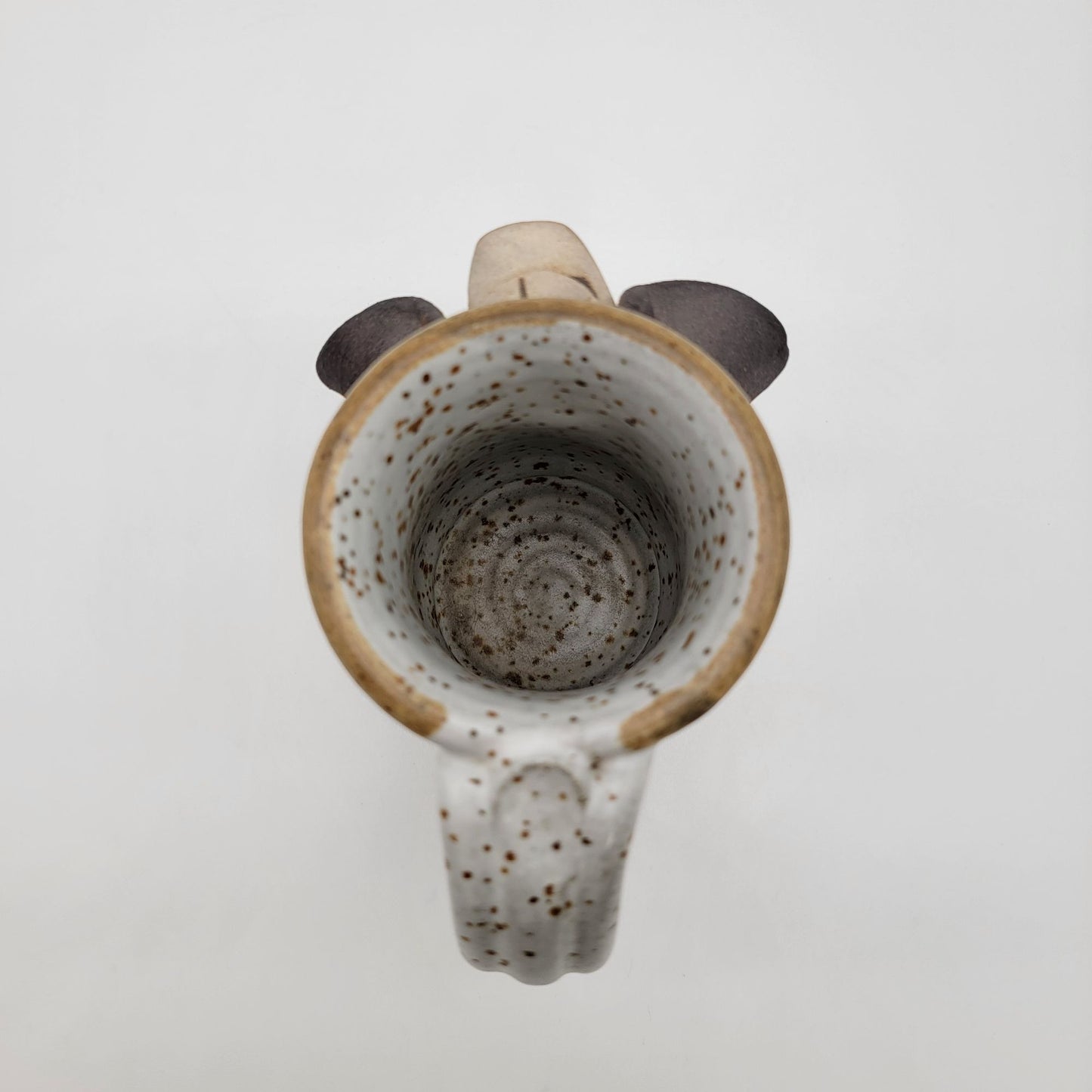 Vintage Signed Mahon Pottery Elephant Ugly Face Stoneware Mug