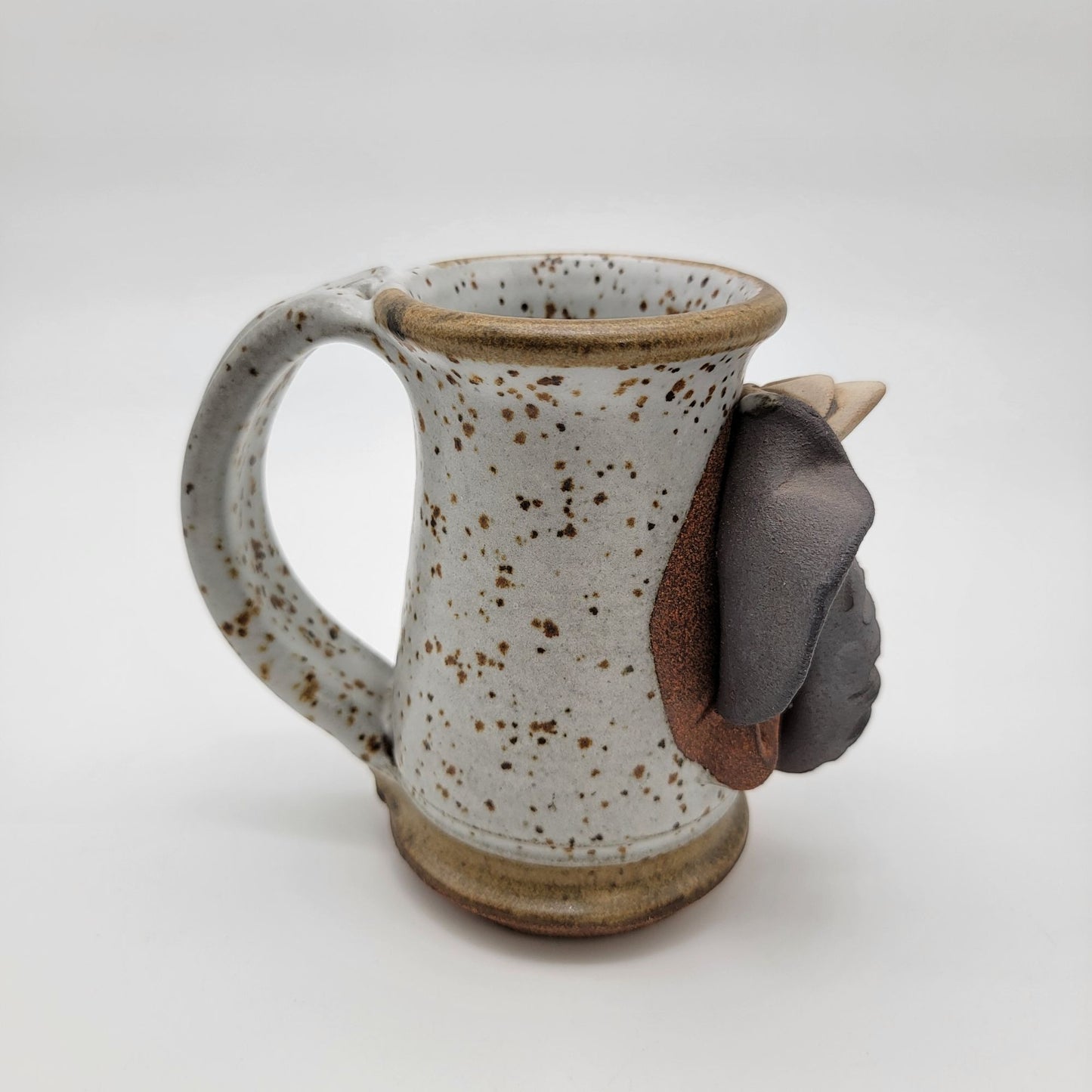 Vintage Signed Mahon Pottery Elephant Ugly Face Stoneware Mug