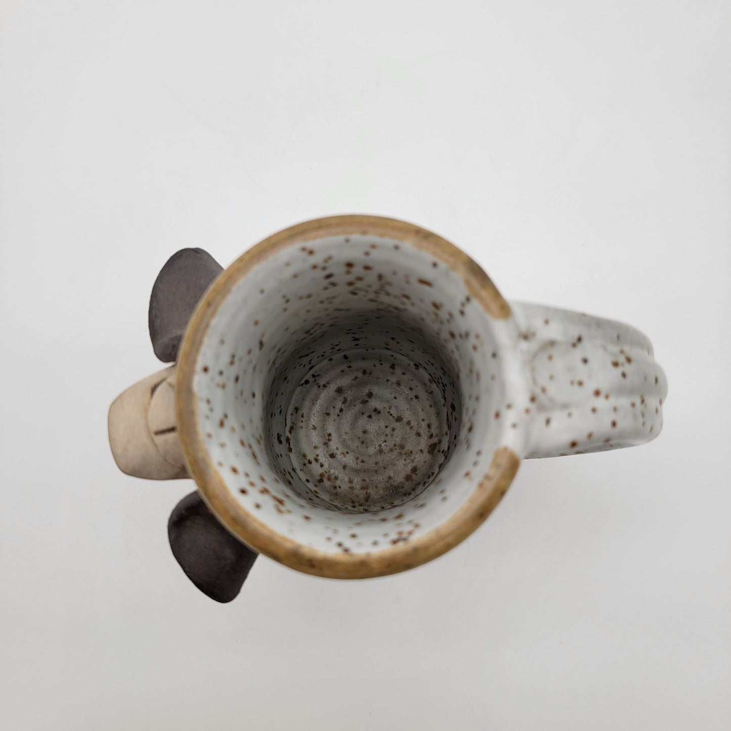 Vintage Signed Mahon Pottery Elephant Ugly Face Stoneware Mug