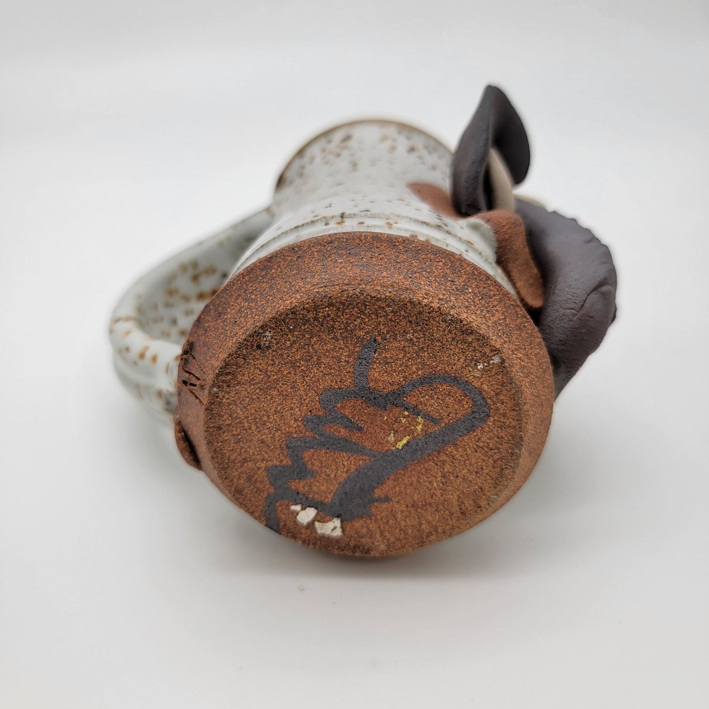 Vintage Signed Mahon Pottery Elephant Ugly Face Stoneware Mug