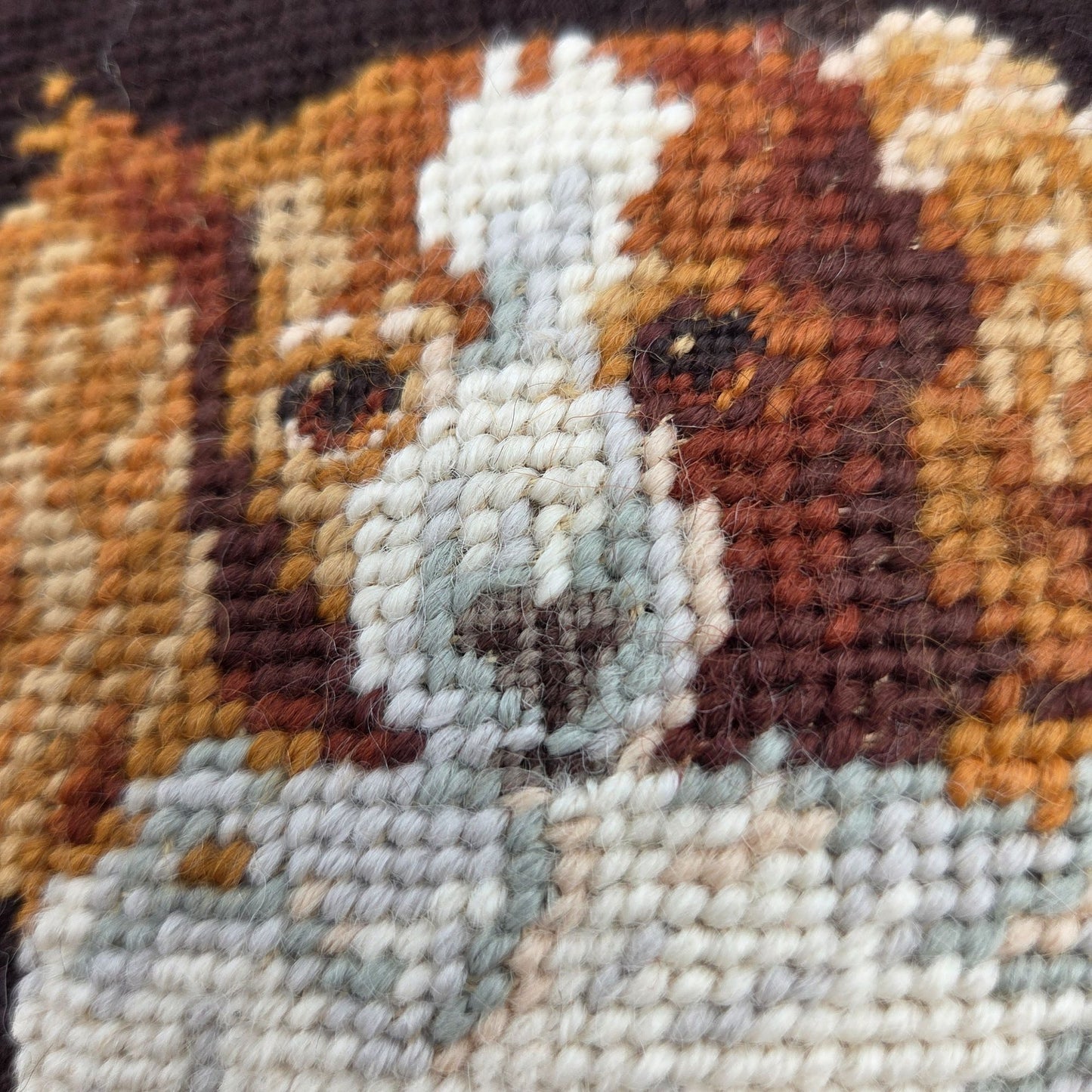 Katha Diddel King Charles Spaniel Dog Petit Point Tapestry Pillow Limited Edition 74/120