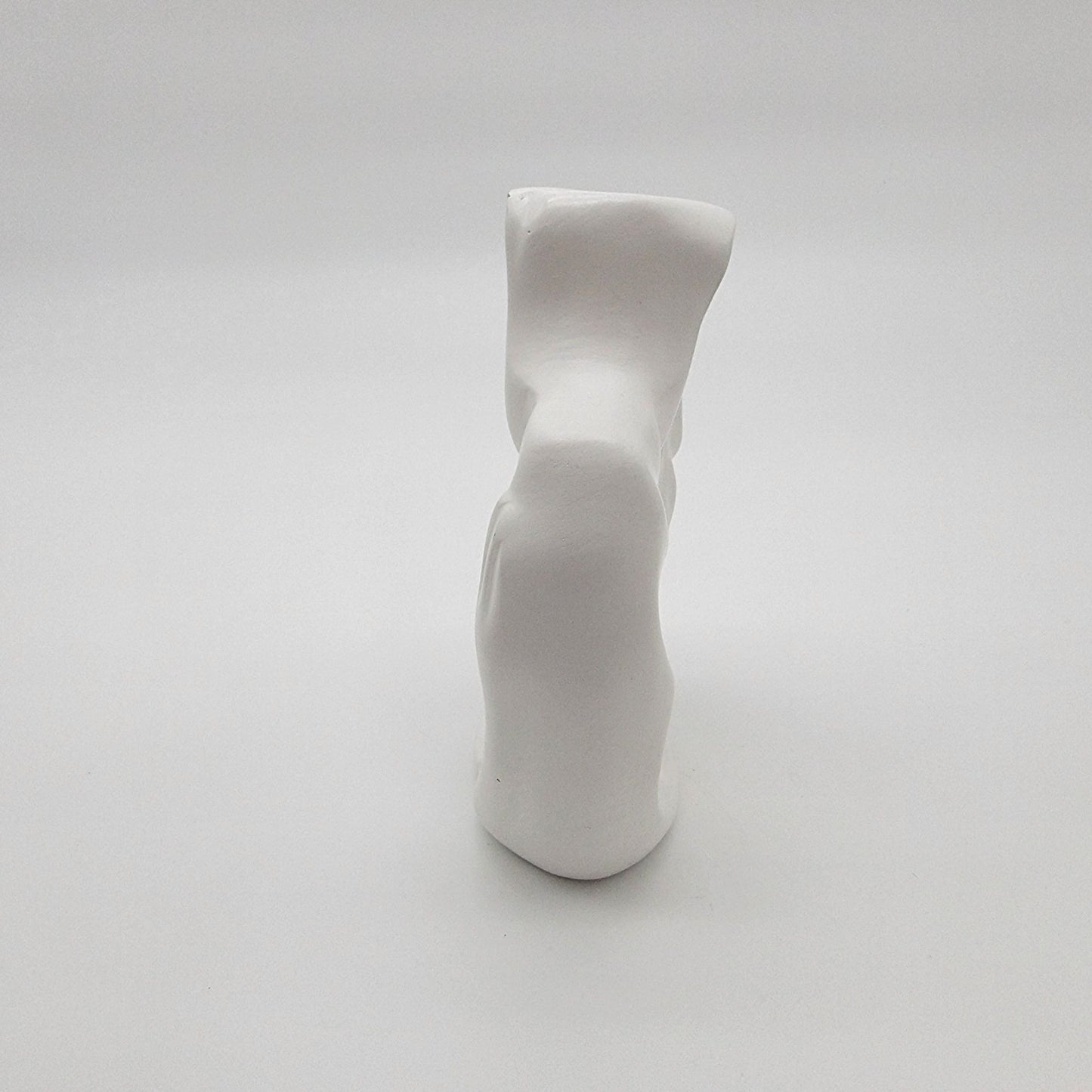 Modern Embrace Kissing Couple Porcelain Vase  White