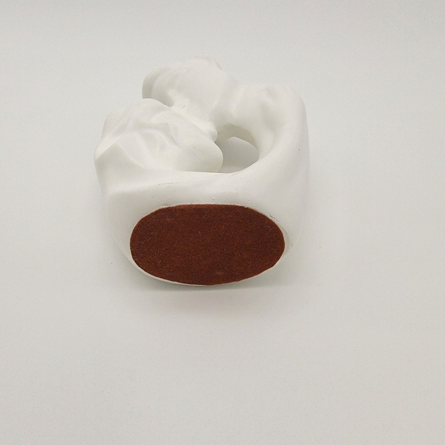 Modern Embrace Kissing Couple Porcelain Vase  White