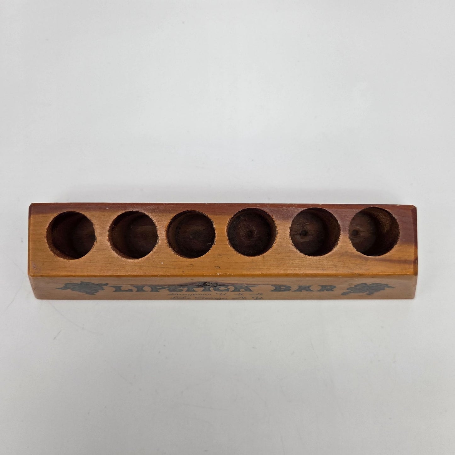 Vintage Wooden Lipstick Bar Holder Storytown U.S.A. Lake George N.Y. Display