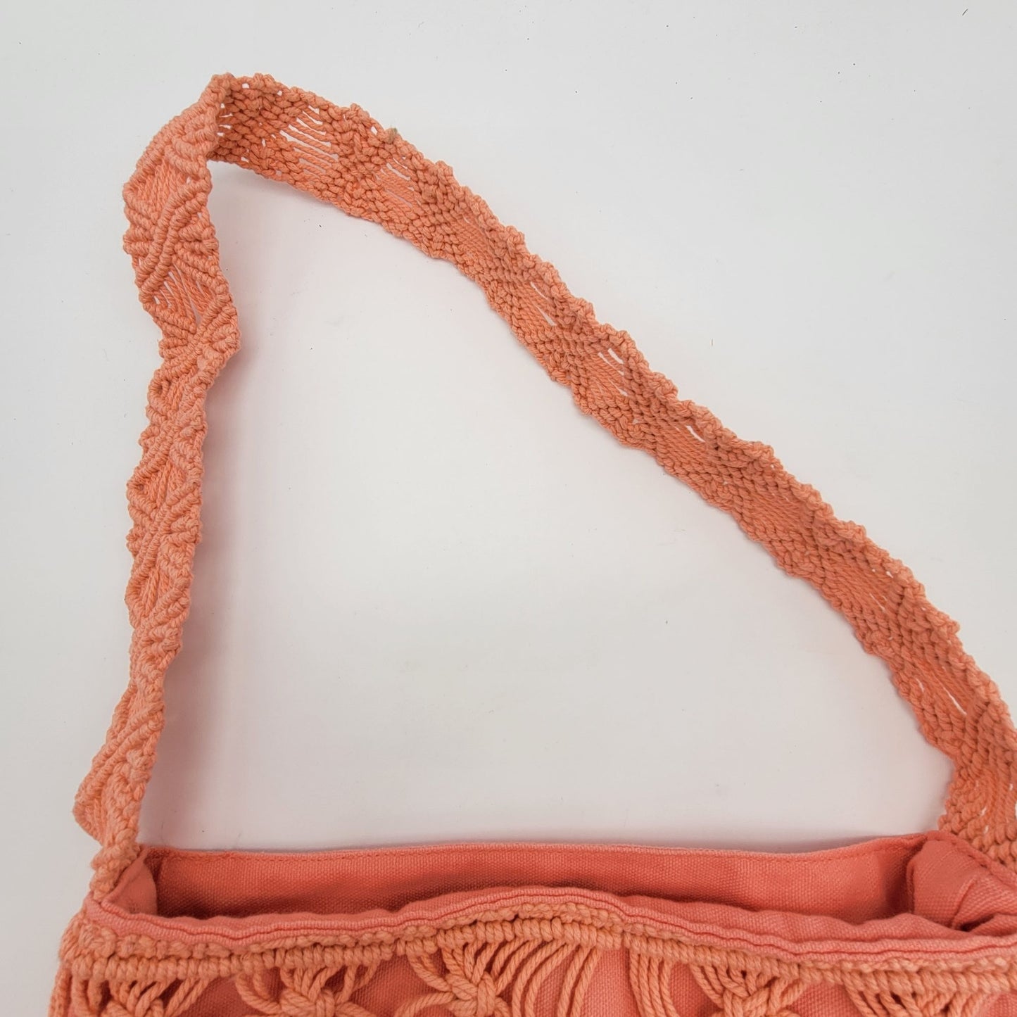 Roxy Coral Fringe Crossbody Bag With Macramé Strap