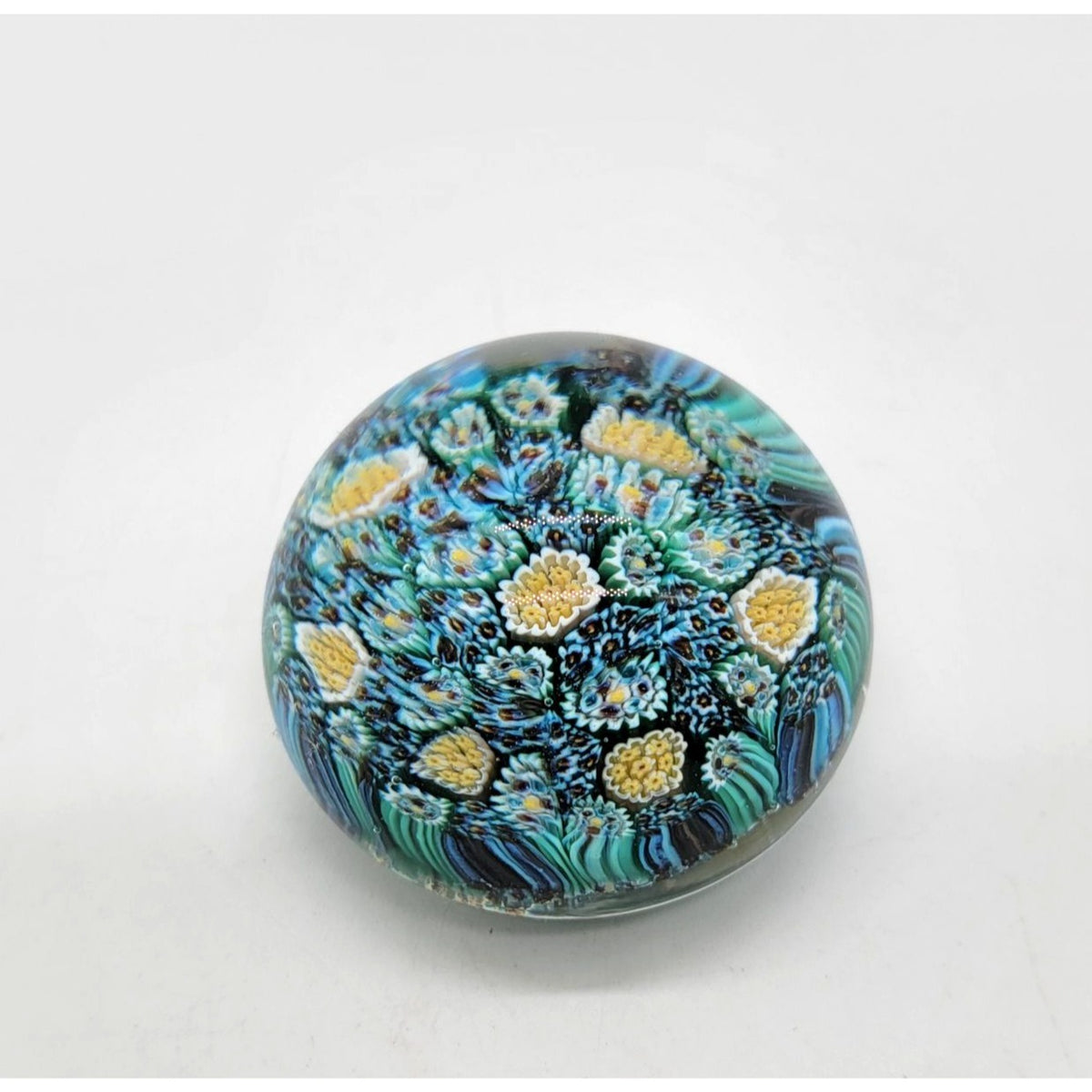 Vetreria 3 Fiori Murano Glass Paperweight Signed