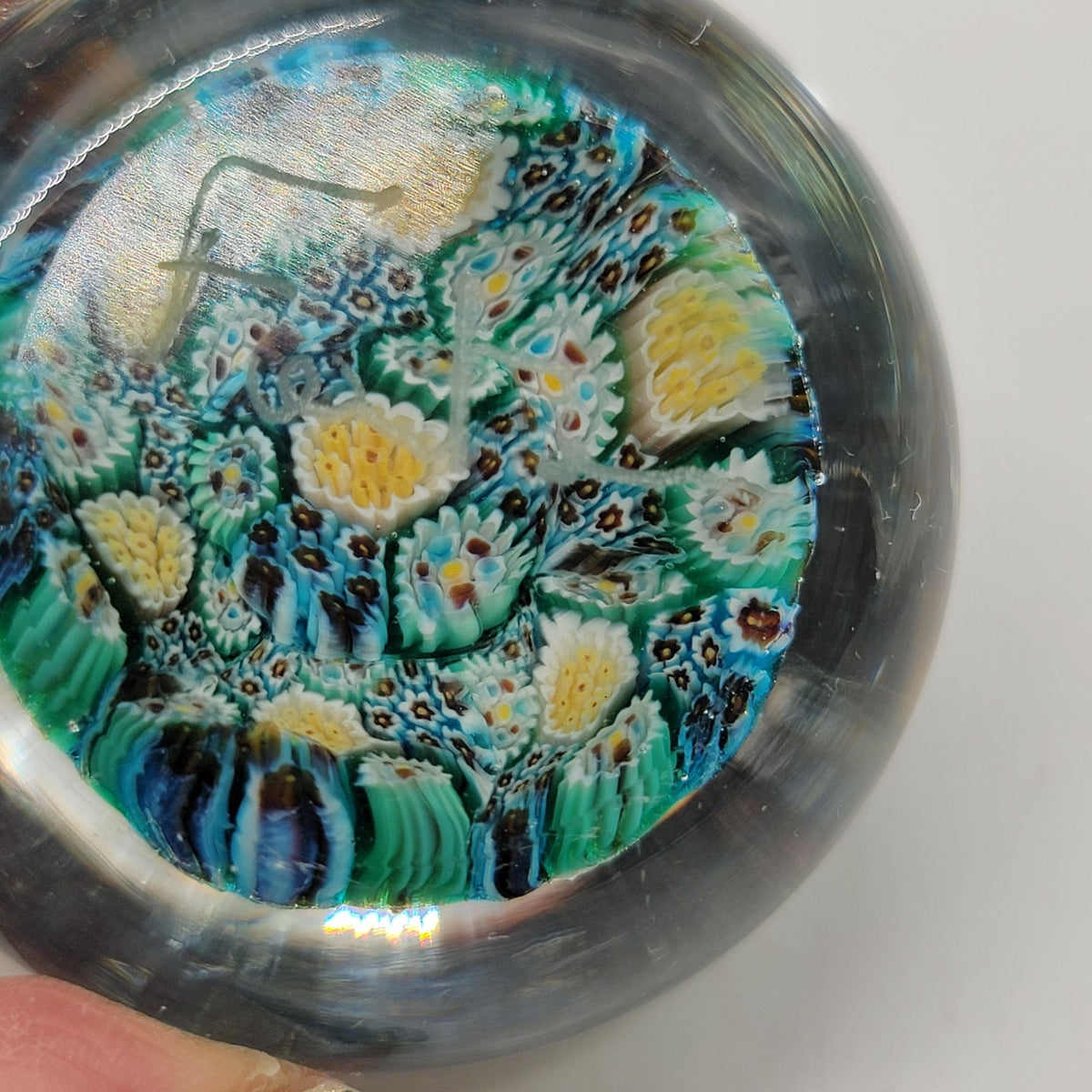 Vetreria 3 Fiori Murano Glass Paperweight Signed