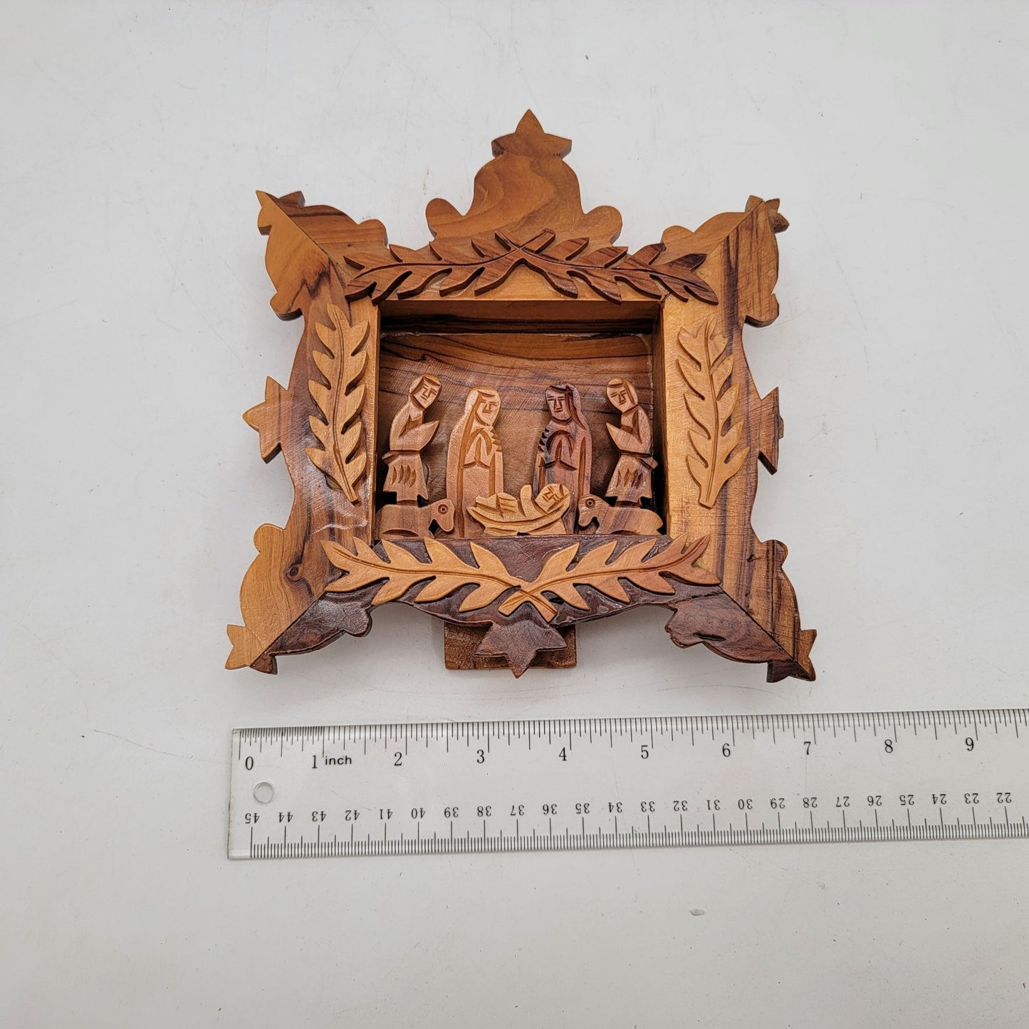 Hand-Carved Olive Wood Nativity Scene