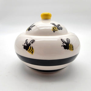 1992 Terramoto Ceramic Bumble Bee Sugar Bowl With Lid