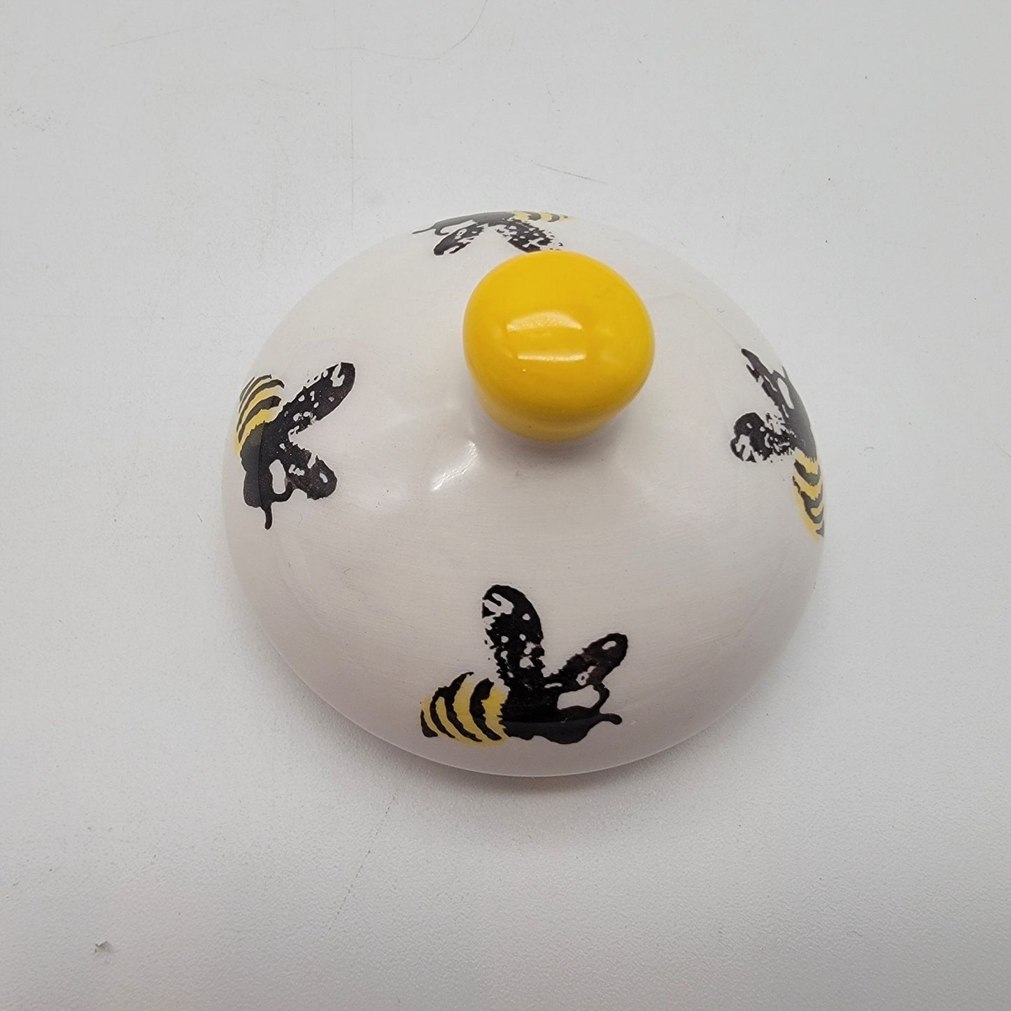 1992 Terramoto Ceramic Bumble Bee Sugar Bowl With Lid