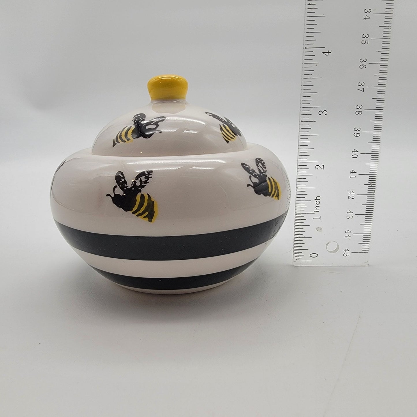 1992 Terramoto Ceramic Bumble Bee Sugar Bowl With Lid
