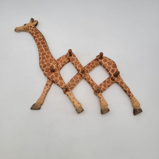 Fun Wood Giraffe Expanding Coat Rack