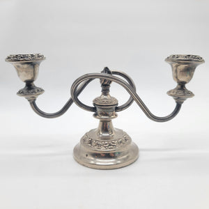 Mid Century Lanthe Of England Silverplated Two-Branch Candelabra