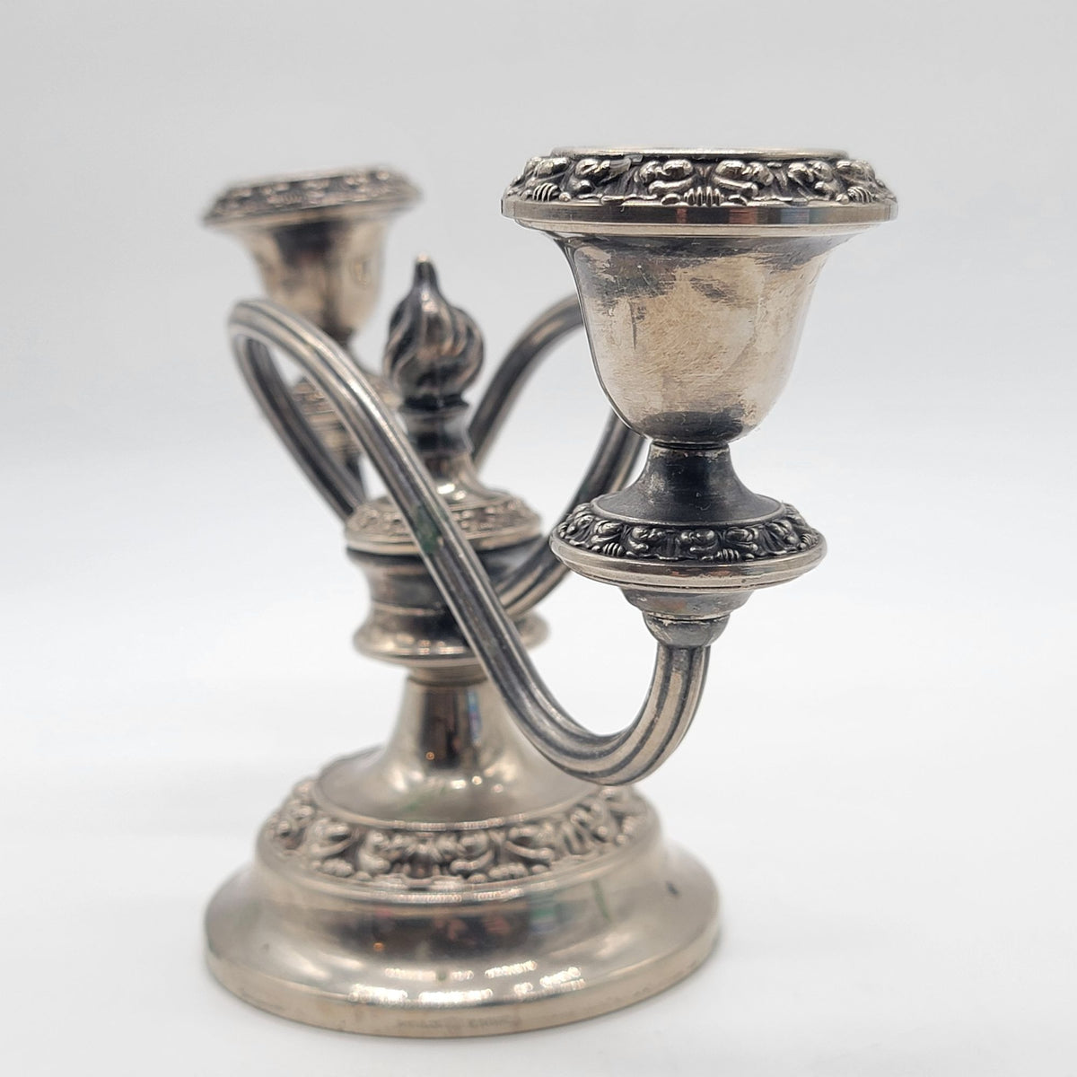 Mid Century Lanthe Of England Silverplated Two-Branch Candelabra