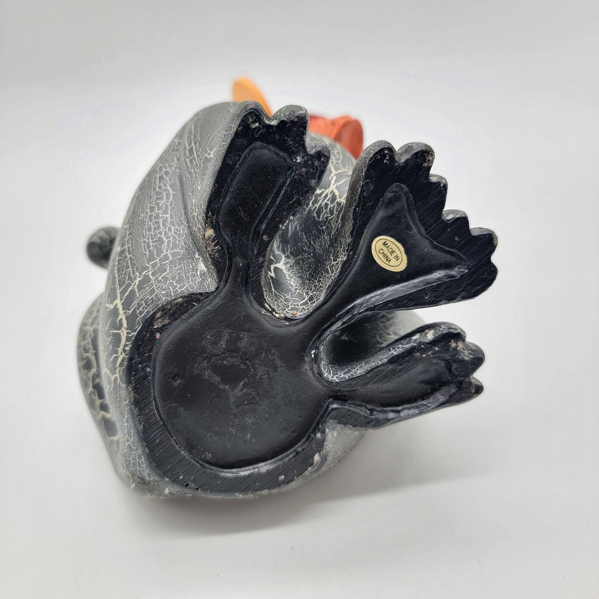 Halloween Black Cat in Moon Witch Hat Figure