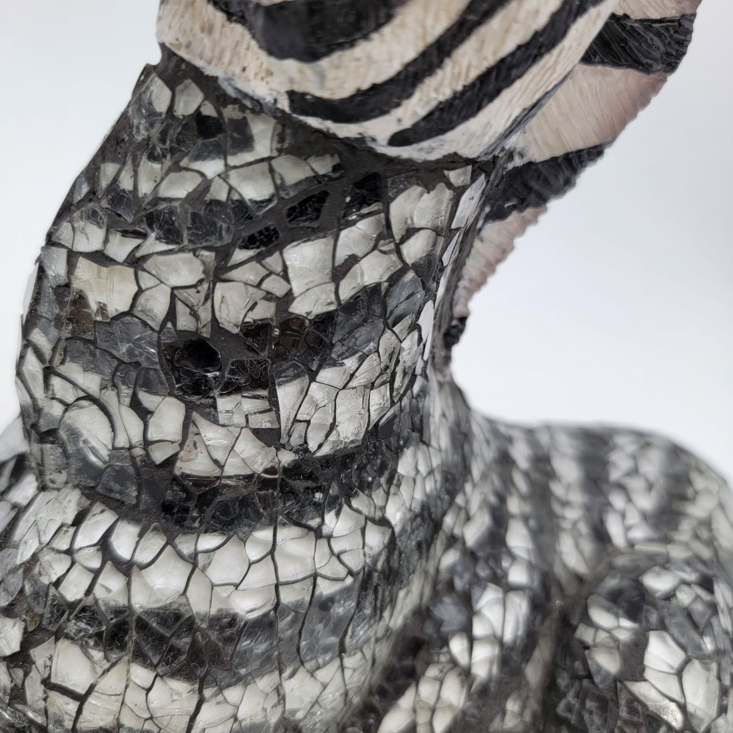 Handcrafted Mosaic Zebra Figurine