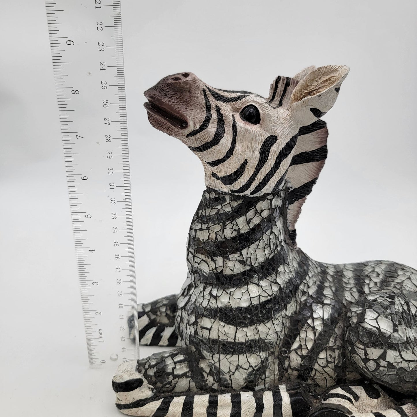 Handcrafted Mosaic Zebra Figurine