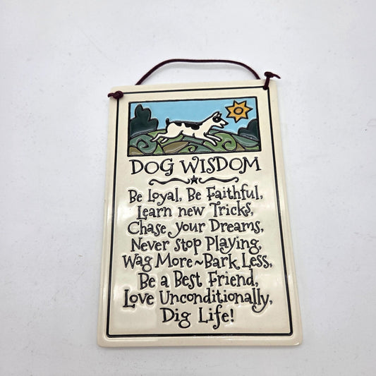 2010 Spooner Creek Dog Wisdom Clay Wall Art By Michael Macone