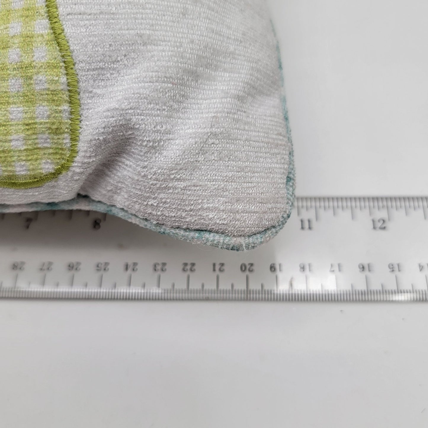 Decorative Easter Bunny Throw Pillow With Gingham & Floral Accents