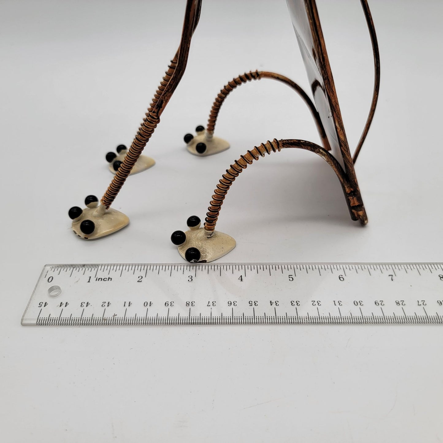 Vintage Whimsical Metal Spotted Cat Garden Sculpture